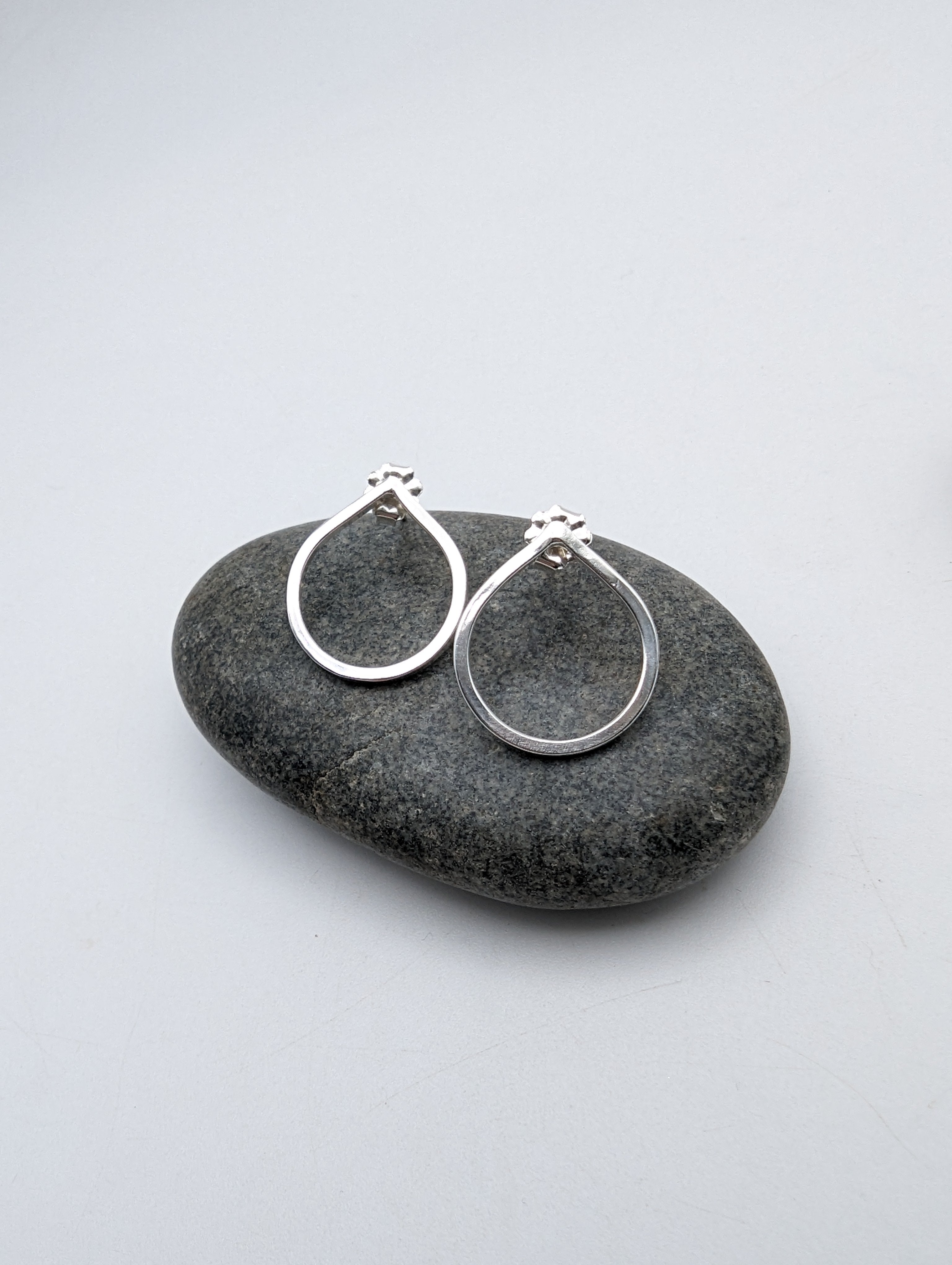 Silver Raindrops Studs