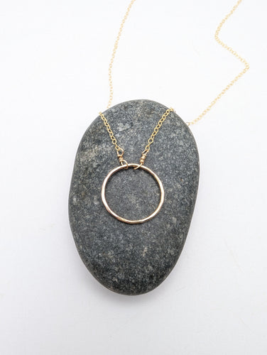 Single Gold-filled Hoop Necklace