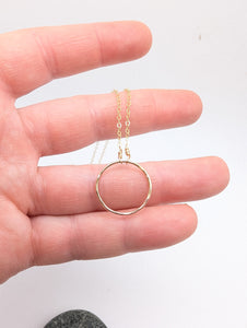 Single Gold-filled Hoop Necklace