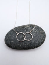 Load image into Gallery viewer, Sterling Silver Double Hoop Necklace