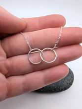 Load image into Gallery viewer, Sterling Silver Double Hoop Necklace