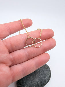 Gold-Filled Double Hoop Necklace