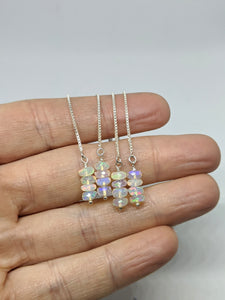 Ethiopian Opal Silver Threaders