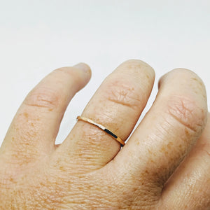 Gold Hammered Stacking Ring